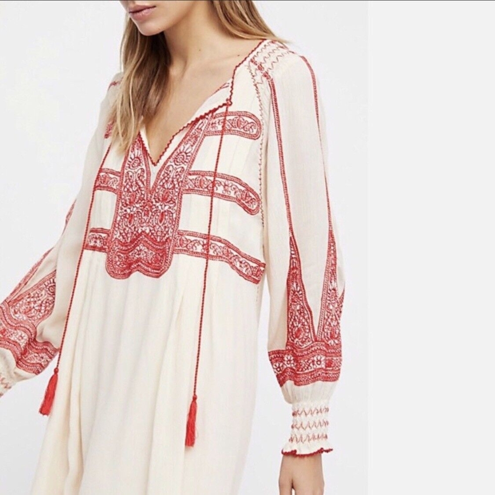 Free People Wind Willow Embroidered Dress